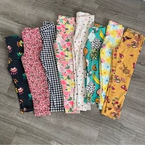 Lot of 8 Girls 5T Leggings Pajama Bottoms Cat & Jack, Garanimals